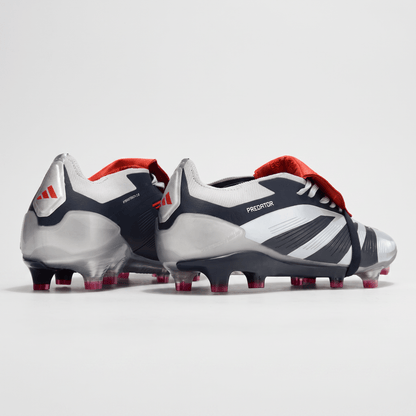 Predator Fold-Over Tongue FG Muted Silver / Core Black / Solar Red - Elite Boots