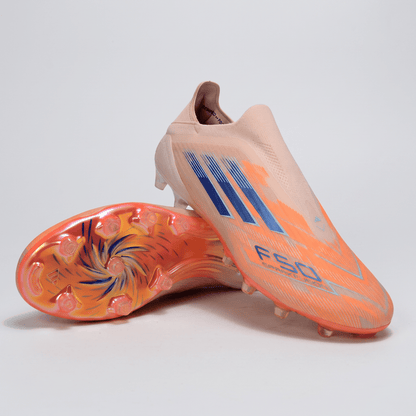 F50 Sparkfusion Laceless FG Bliss Orange / Lucid Blue / Orange - Elite Boots