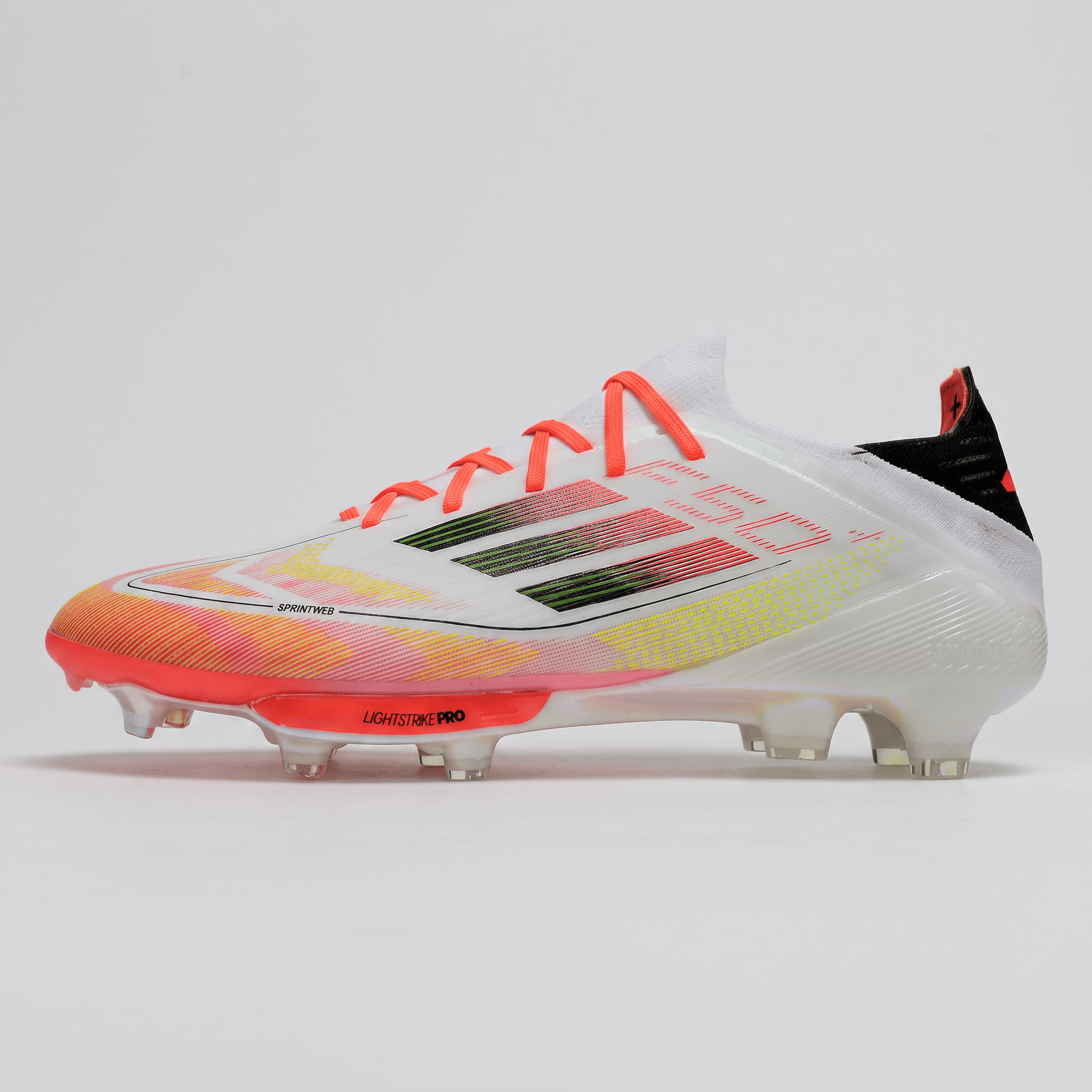 F50+ Laced FG White / Core Black / Solar Yellow / Red - Elite Boots