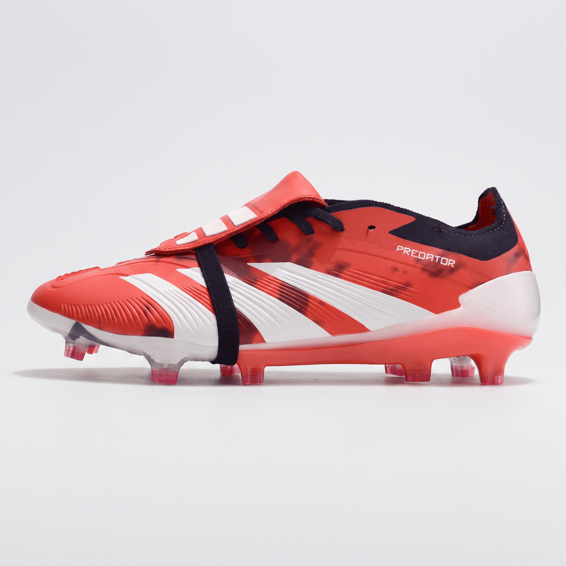 Predator Fold-Over Tongue FG White / Solar Blue / Solar Pink - Elite Boots