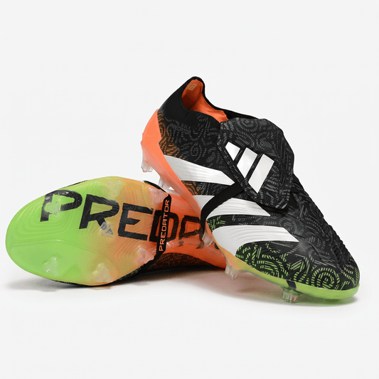 Predator Fold-Over Tongue FG Core Black / Cloud White / Red / Lemon - Elite Boots