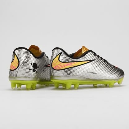 Hypervenom Phantom FG Metallic Silver / Black / Volt / Racer Pink - Elite Boots