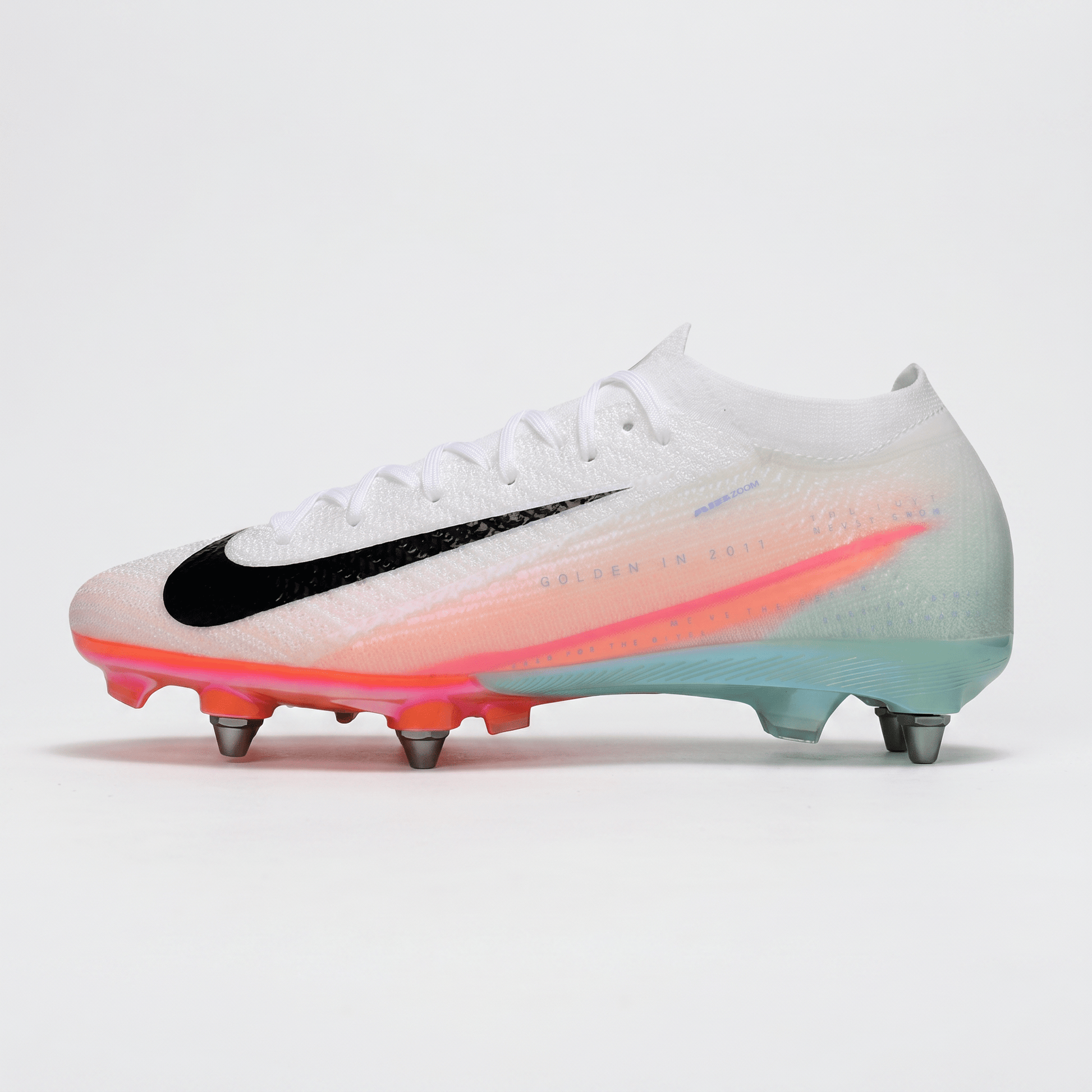 Mercurial Superfly IIX Elite SG White / Black / Hyper Orange / Mint Green - Elite Boots