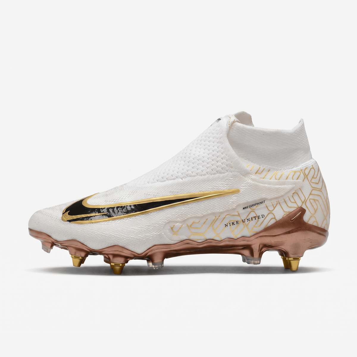 React Phantom GX FG White / Gold / Black - Elite Boots