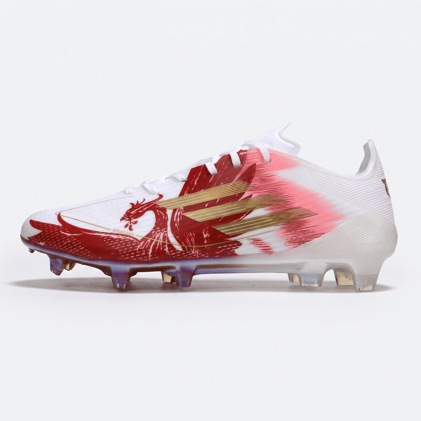 F50 Hyperfast Pro FG Cloud White / Solar Red / Gold Metallic - Elite Boots