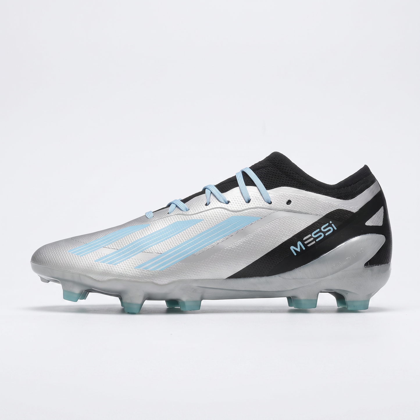 X Crazyfast FG Argento Metallico / Nero Core / Blu Bliss