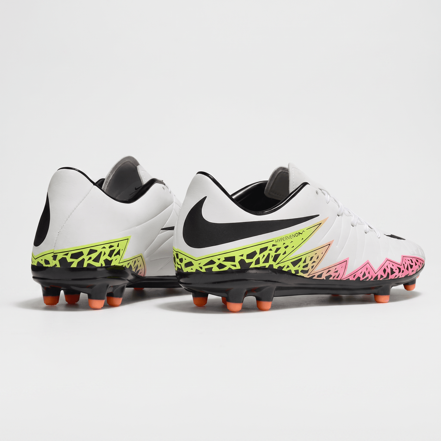 Hypervenom Phelon II FG White / Black / Total Orange / Volt - Elite Boots