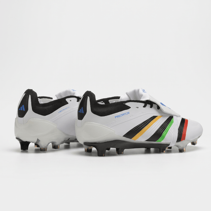Predator Fold-Over Tongue FG White / Core Black / Multi-Color - Elite Boots