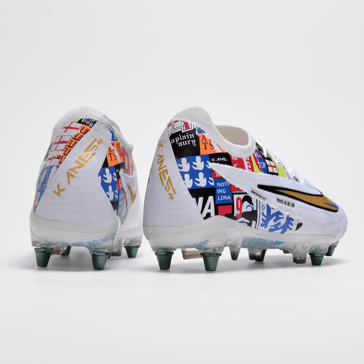 Gripknit Phantom GX FG White / Metallic Gold / Blue / Multicolor - Elite Boots