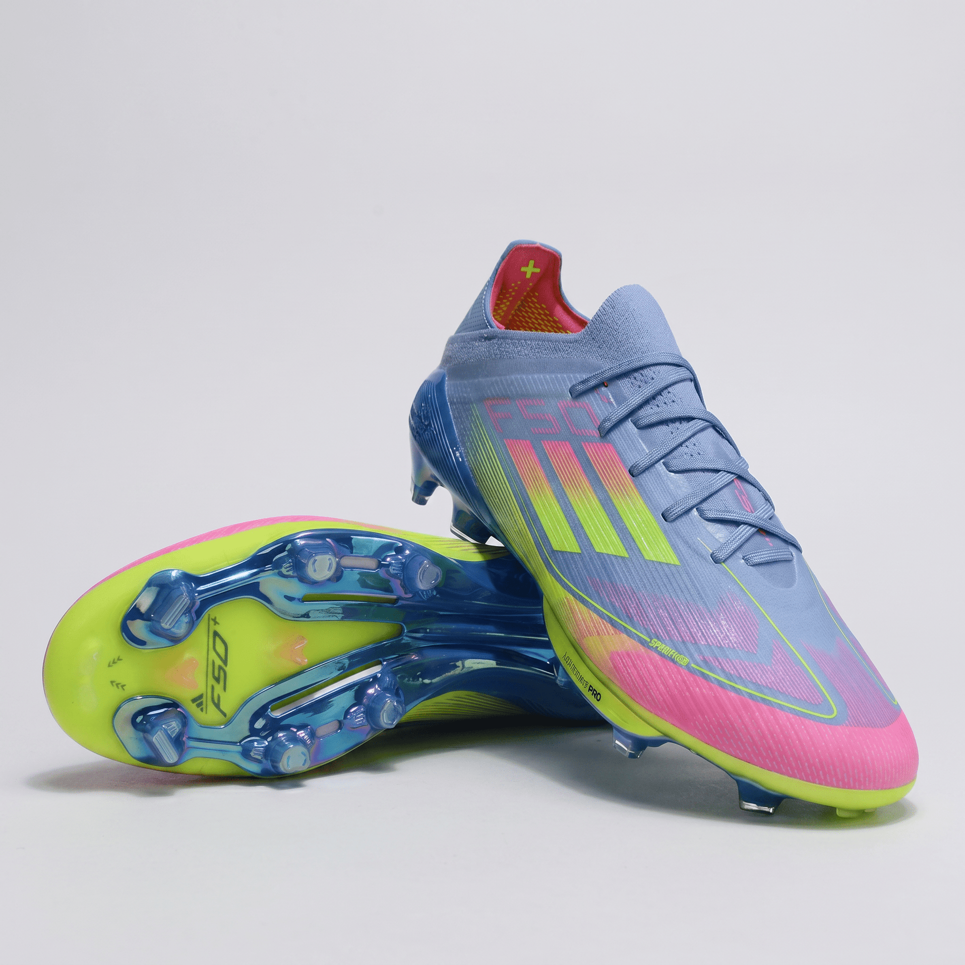 F50 Laced FG Solar Blue / Lucid Lemon / Solar Pink - Elite Boots