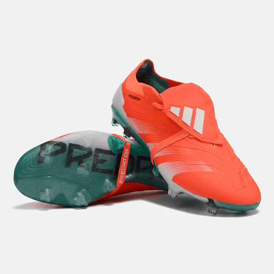 Predator Fold-Over Tongue FG Solar Red / Cloud White / Pulse Lime - Elite Boots