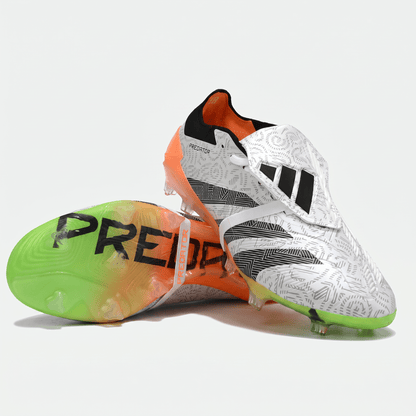 Predator Fold-Over Tongue FG Cloud White / Black / Lemon / Red - Elite Boots