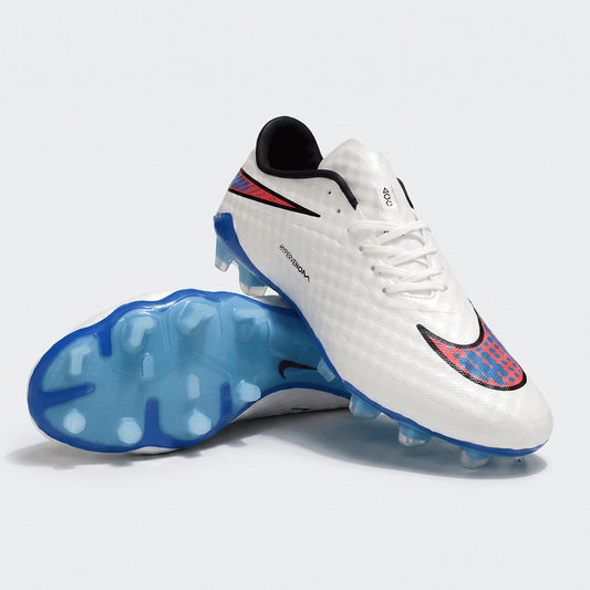 Hypervenom Phantom Premium FG White / Crimson / Blue Lagoon - Elite Boots
