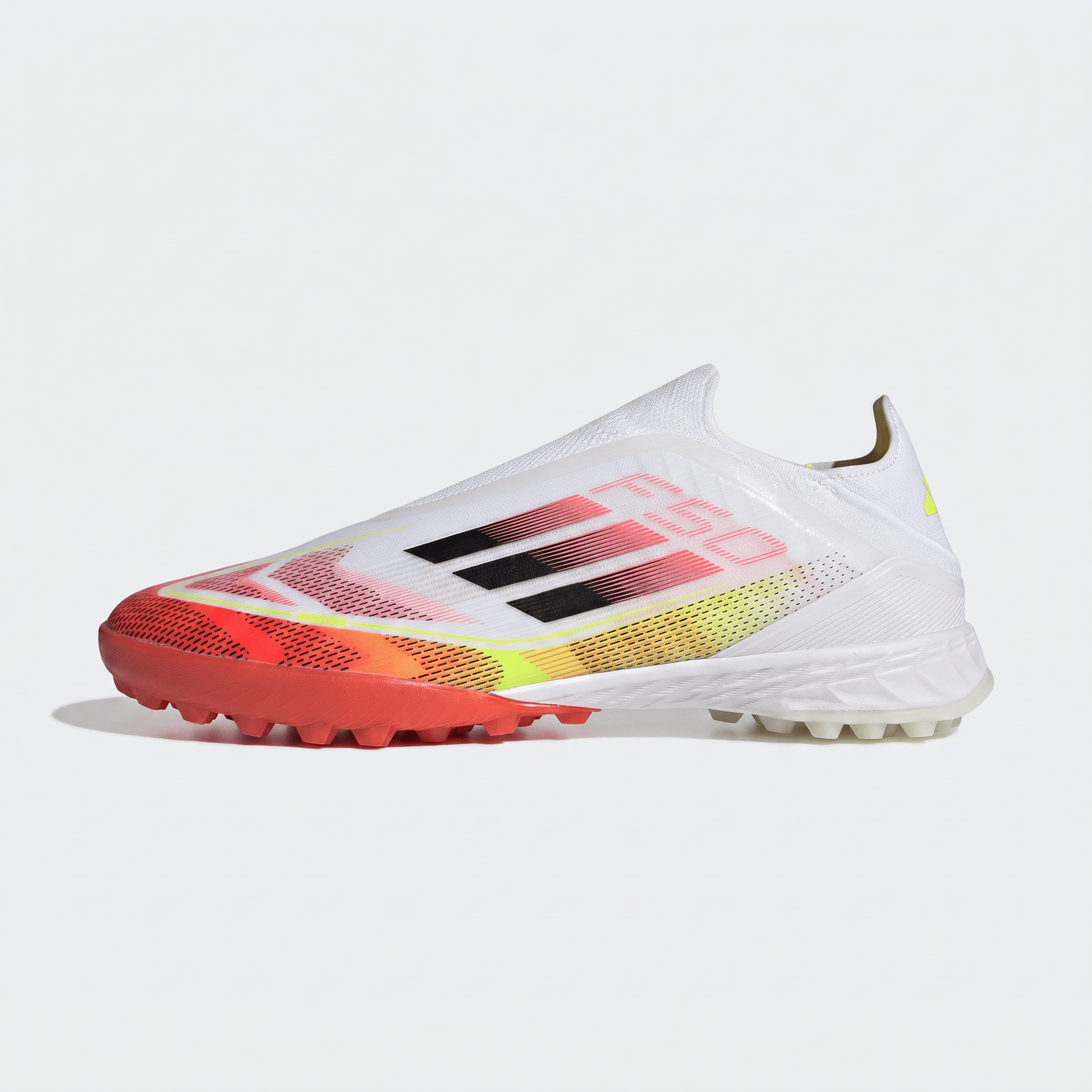F50 Laceless TF Footwear White / Core Black / Lucid Lemon - Elite Boots