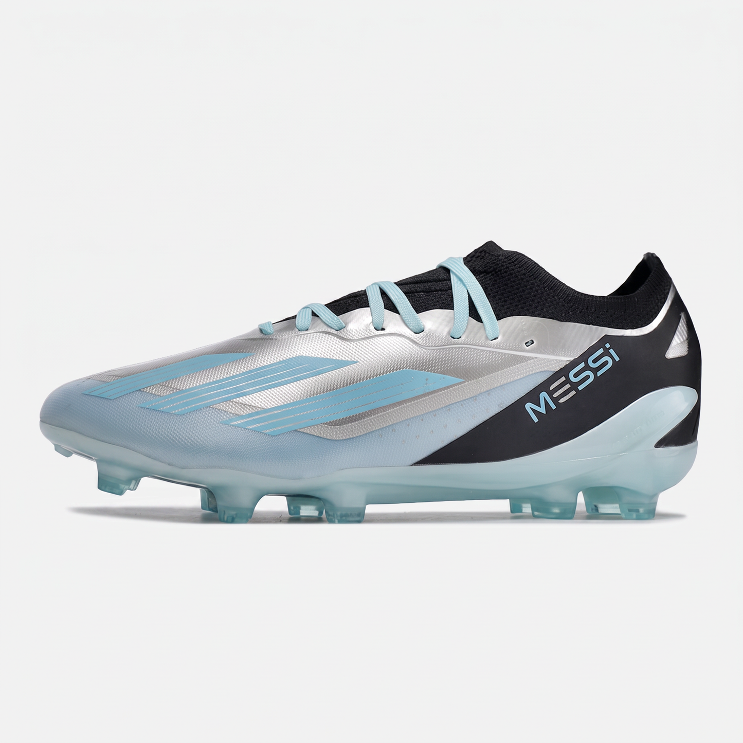X Crazyfast.3 FG Metallic Silver / Core Black / Bliss Blue