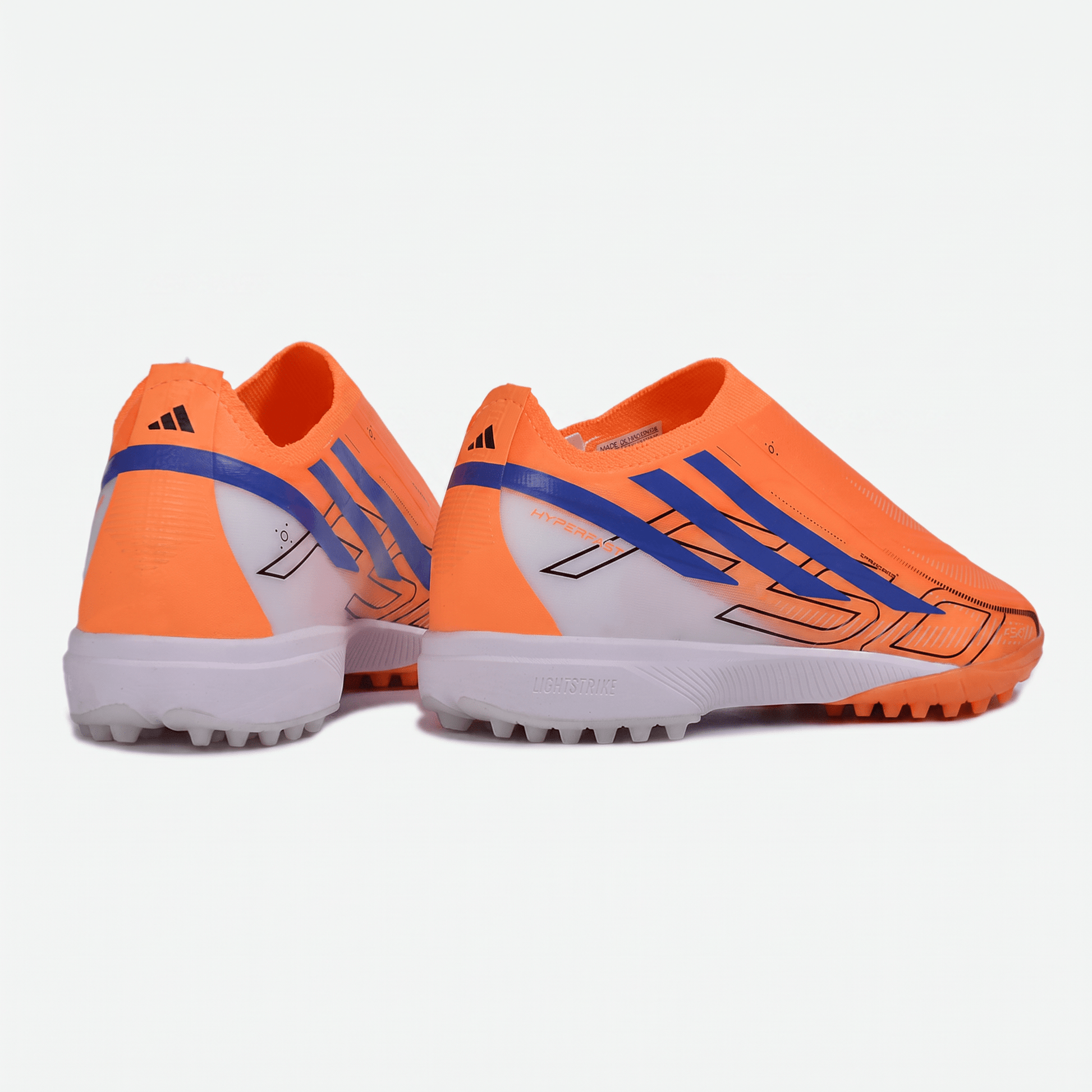 F50 Laceless TF Solar Orange / Lucid Blue / Cloud White - Elite Boots