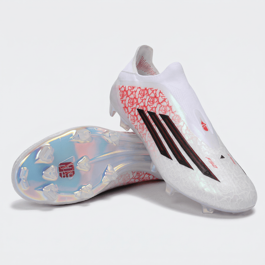 F50+ Laceless FG Footwear White / Core Black / Lucid Red - Elite Boots
