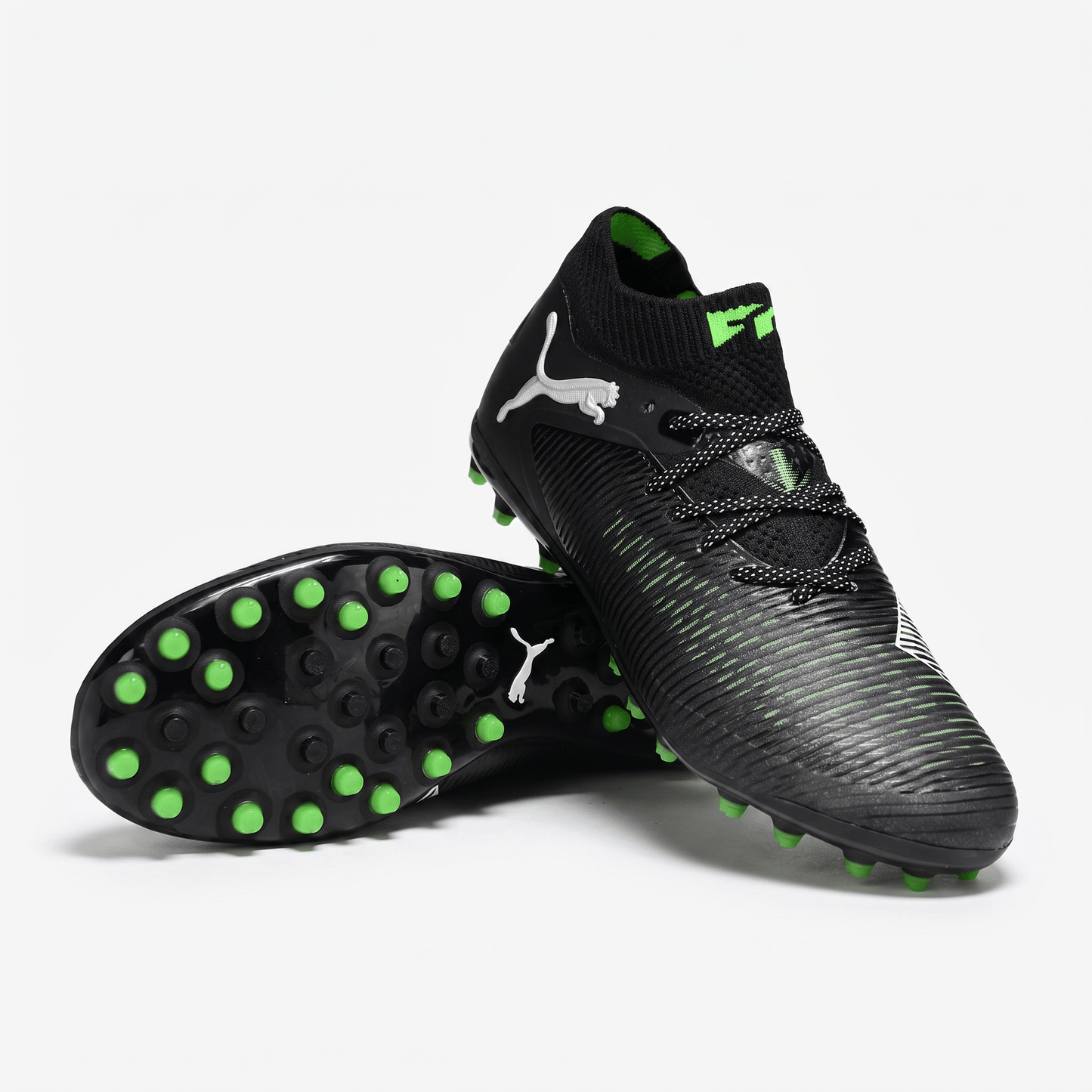 Future 8 Ultimate MG Black / Cool Light Gray / Fluo Green - Elite Boots