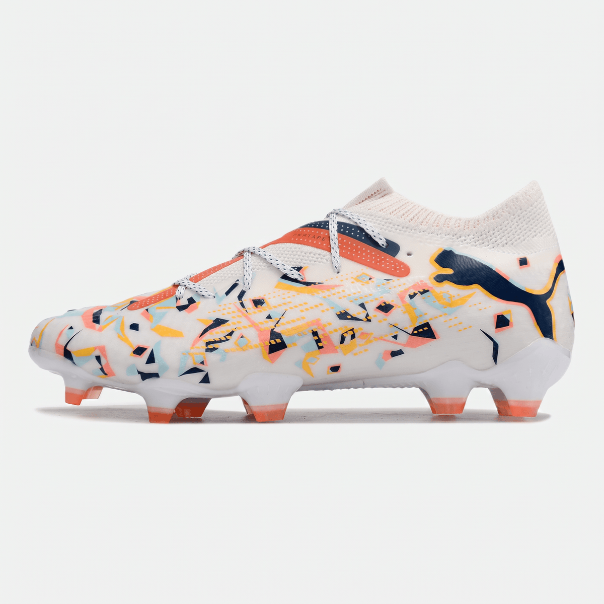 Future 7 Ultimate FG/AG White / Club Navy / Fluro Yellow / Sunset Glow - Elite Boots