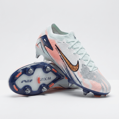 Mercurial Superfly IIX Elite SG White / Navy Blue / Gold / Coral Pink - Elite Boots