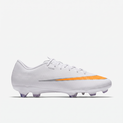 Air Zoom Mercurial Vapor 16 Personalizado Blanco / Naranja / Plata Metálico