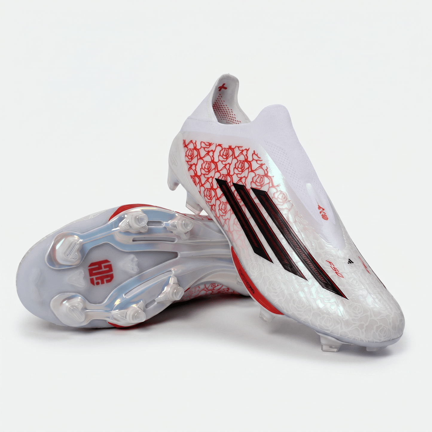 F50 LL Laceless Signature Edition White / Core Black / Lucid Red - Elite Boots