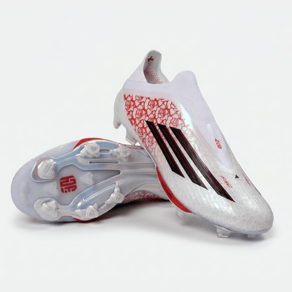 F50 LL Laceless Signature Edition White / Core Black / Lucid Red - Elite Boots