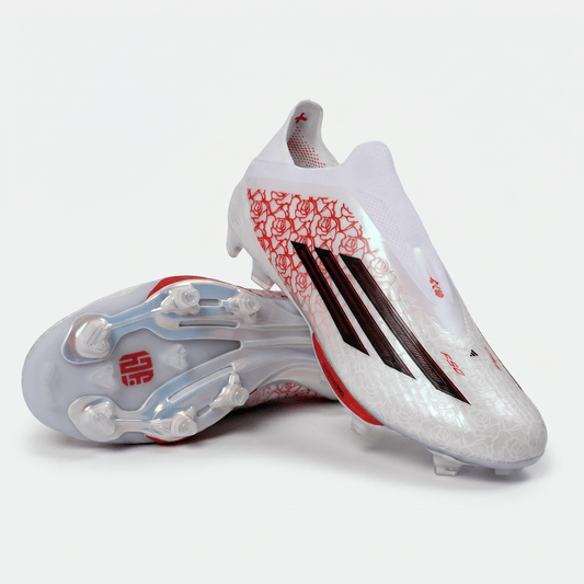 F50 LL Laceless Signature Edition White / Core Black / Lucid Red - Elite Boots
