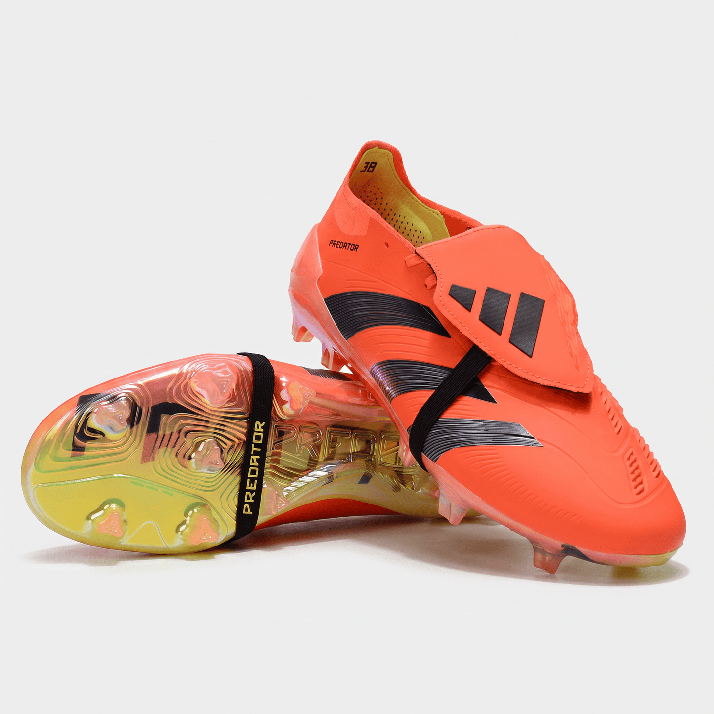 Predator Fold-Over Tongue FG Solar Red / Core Black / Yellow - Elite Boots