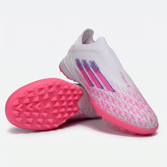F50 Laceless TF Solar Pink / Solar Blue / Footwear White - Elite Boots