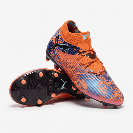 Future 8 Ultimate MG Fiery Coral / Black / Ultra Blue - Elite Boots