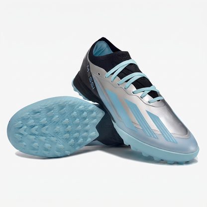 X Crazyfast TF Metallic Silver / Core Black / Bliss Blue