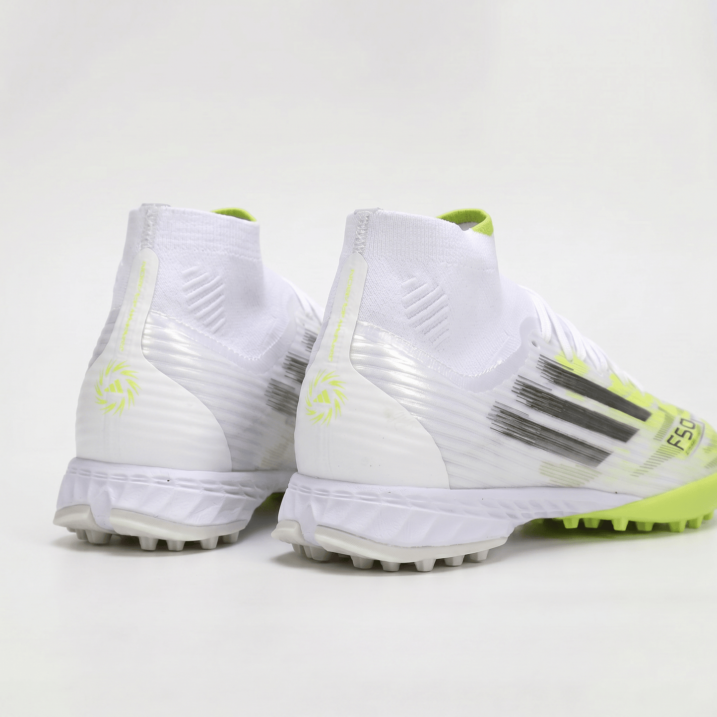F50 Sparkfusion Elite Mid TFColor: Footwear White / Silver Metallic / Lucid Lemon - Elite Boots