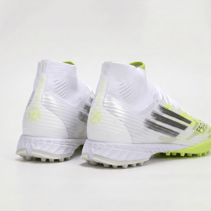 F50 Sparkfusion Elite Mid TFColor: Footwear White / Silver Metallic / Lucid Lemon - Elite Boots