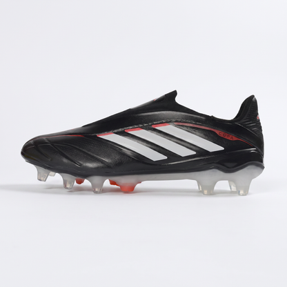 Copa Pure IV Schnürsenkellos FG Core Schwarz / Schuhwerk Weiß / Klarrot