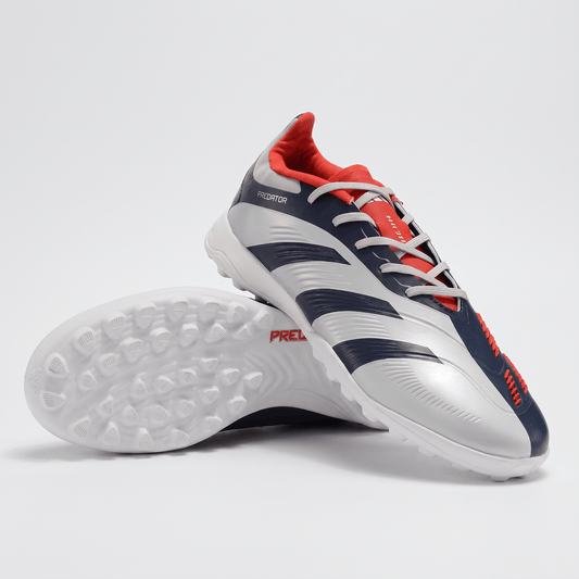 Predator TF Muted Silver / Core Black / Solar Red - Elite Boots