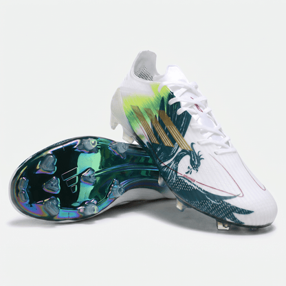F50 Hyperfast FG Cloud White / Green / Gold Metallic - Elite Boots