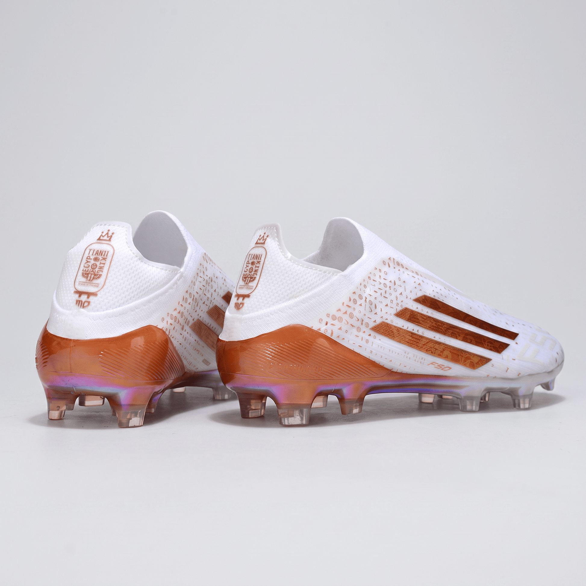 F50+ Laceless FG White / Gold Metallic / Core Black - Elite Boots