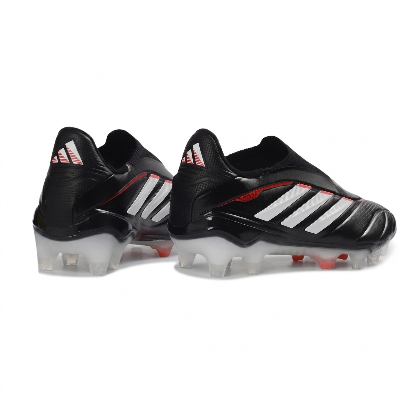 Copa Pure IV Schnürsenkellos FG Core Schwarz / Schuhwerk Weiß / Klarrot