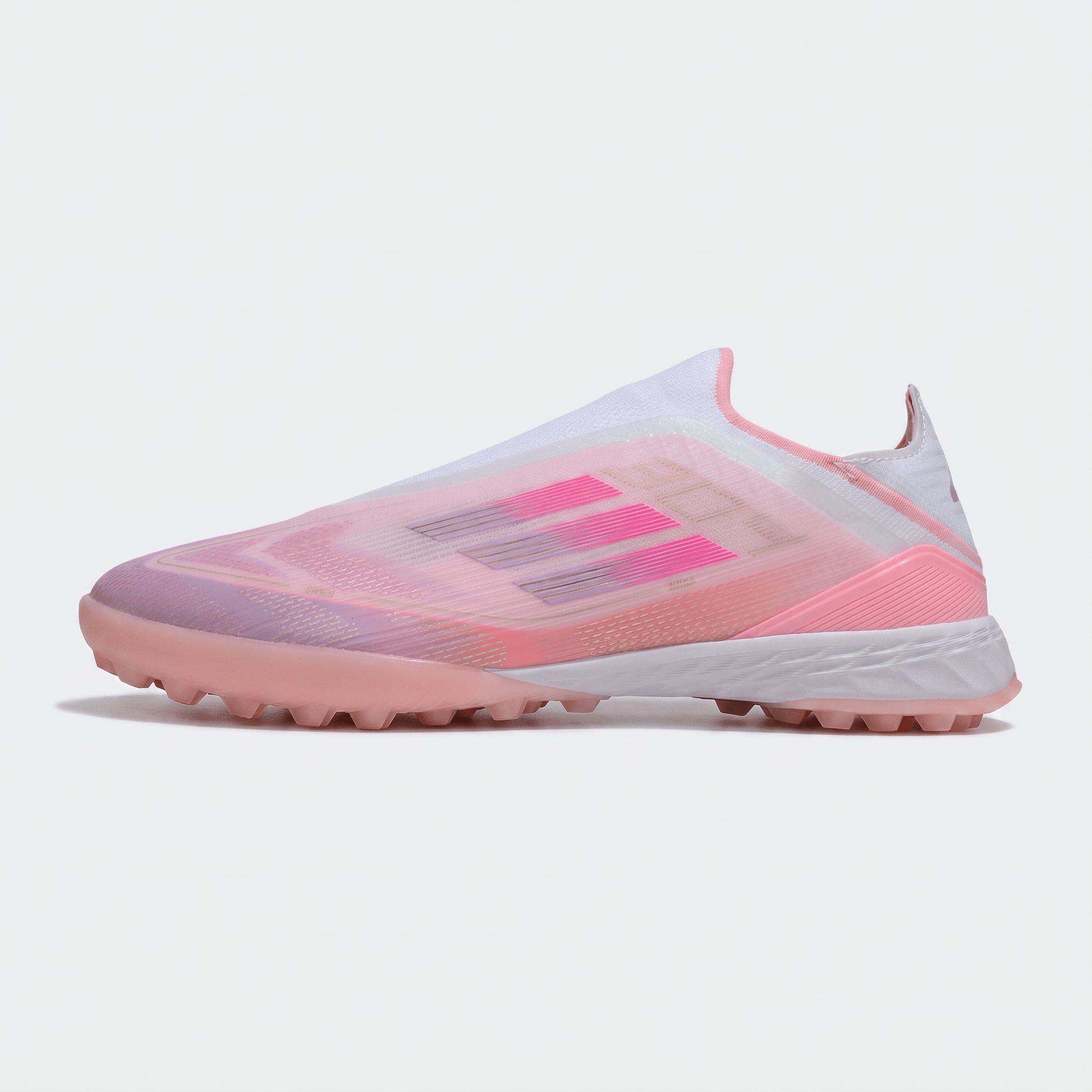 F50 Laceless TF Footwear White / Solar Pink / Solar Blue - Elite Boots