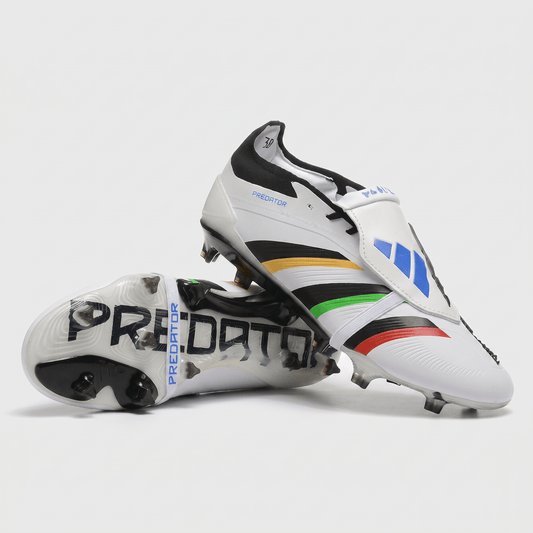 Predator Fold-Over Tongue FG White / Core Black / Multi-Color - Elite Boots