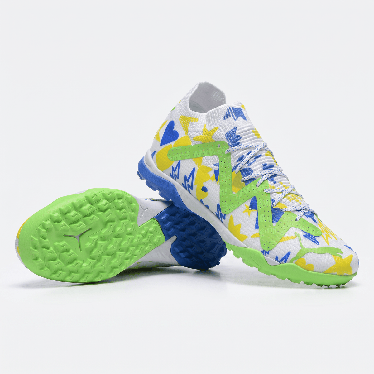 Future Ultimate NJR Cage TT White / Racing Blue / Lemon Meringue / Parakeet Green - Elite Boots
