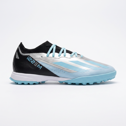 X Crazyfast TF Metallic Silver / Core Black / Bliss Blue