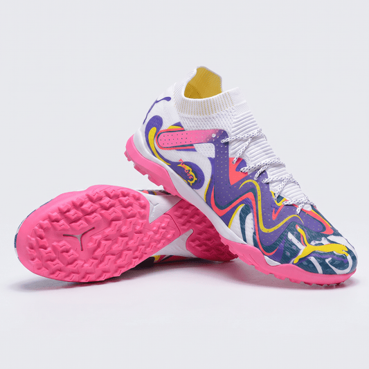 Future Ultimate Cage TF White / Team Violet / Fluro Yellow - Elite Boots