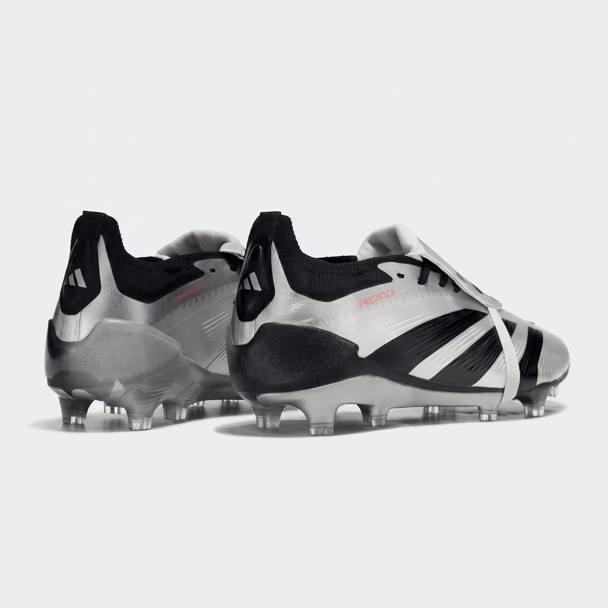 Predator Fold-Over Tongue FG Muted Silver / Black / Solar Red - Elite Boots