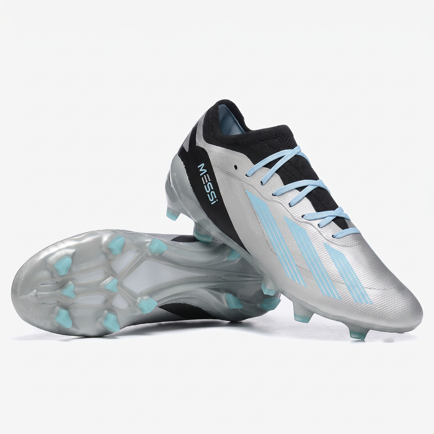 X Crazyfast FG Argento Metallico / Nero Core / Blu Bliss