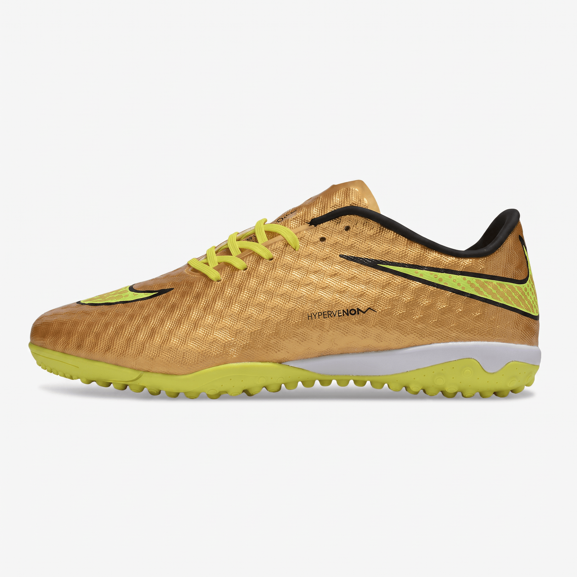 Hypervenom Phelon TF Metallic Gold Coin / Black / Yellow Strike - Elite Boots