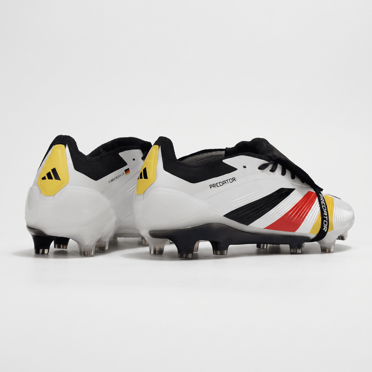 Predator Fold-Over Tongue FG White / Black / Red / Yellow - Elite Boots