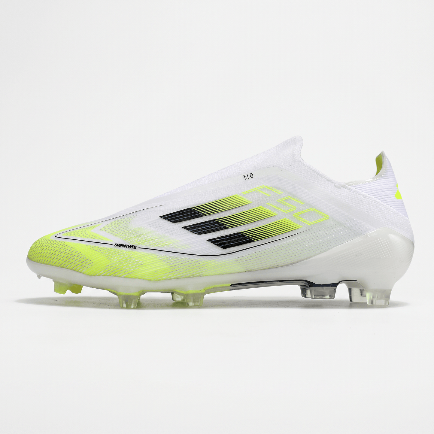 F50 Laceless FG White / Core Black / Lucid Lemon - Elite Boots