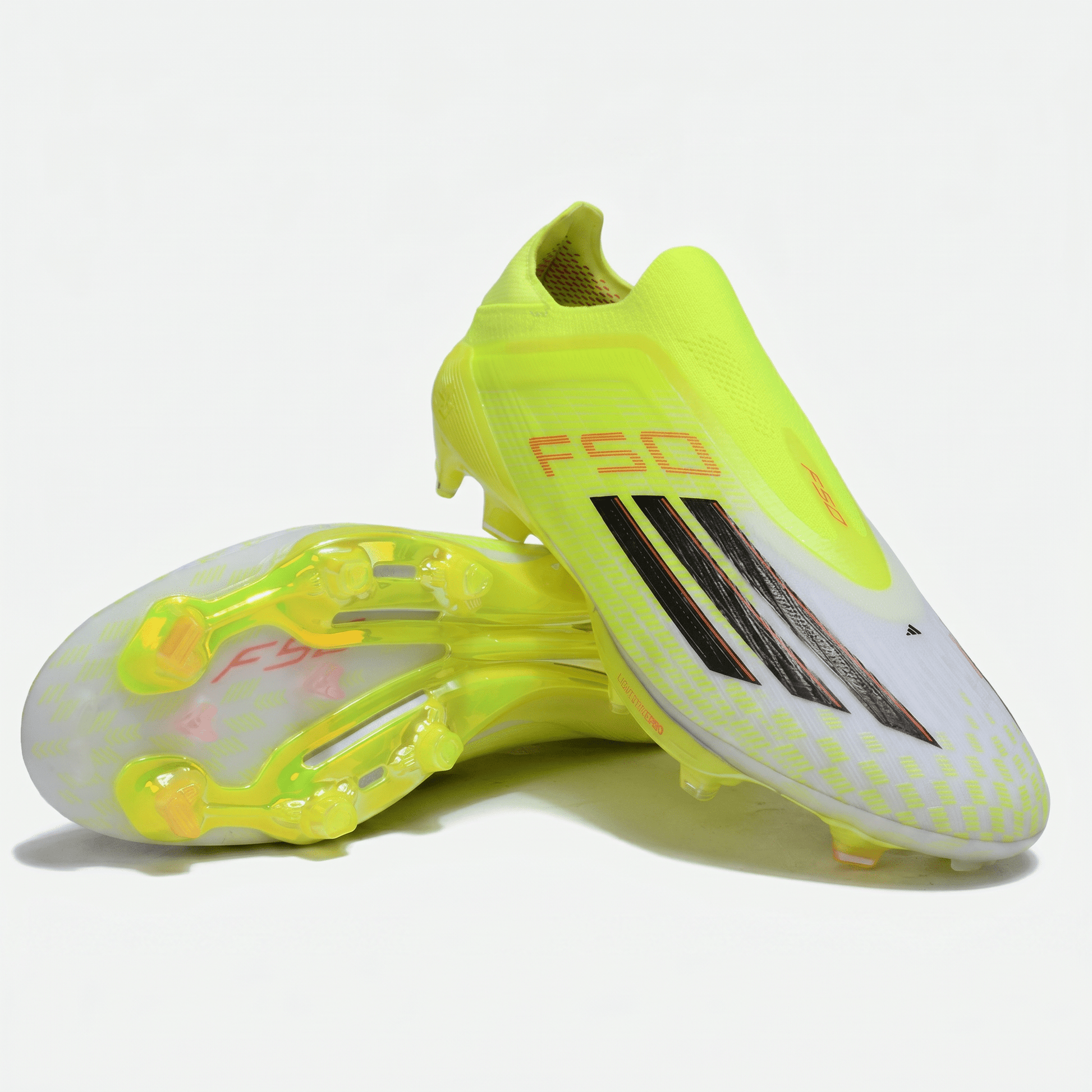 F50 LL Laceless Solar Yellow / White / Core Black / Red - Elite Boots